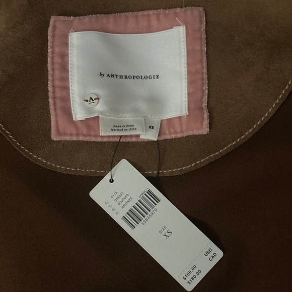 Anthropologie Scarlett Sueded Kimono Jacket NWT Bronze Brown - Picture 9 of 11